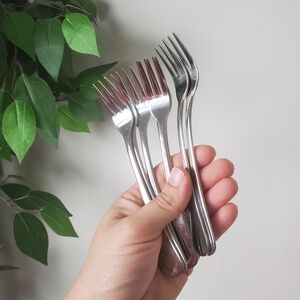 Dansk 18/10 Stainless Steel Cocktail Olive Fork Set Of 7